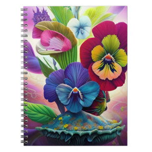 Violas op een schelp notitieboek