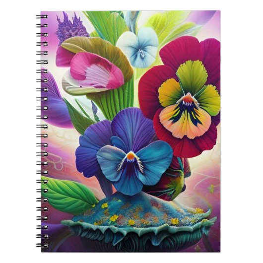 Violas op een schelp notitieboek (Voorkant)