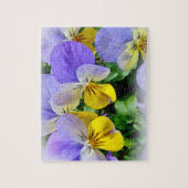 Violas - Paars en Geel Legpuzzel (Verticaal)