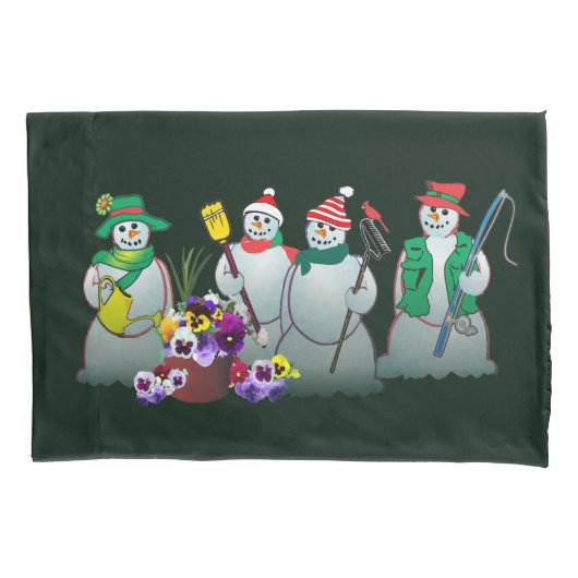 Violas / Sneeuwmannen kussenhoes 2019 (Voorkant-Links)