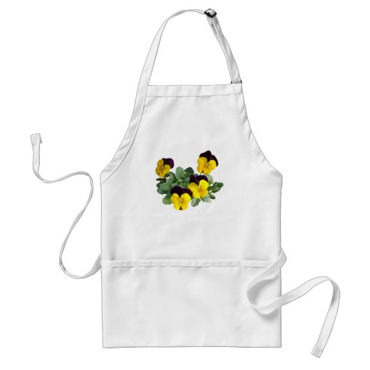 Violas Sorbet Geel Opspringen Standaard Schort (Voorkant)