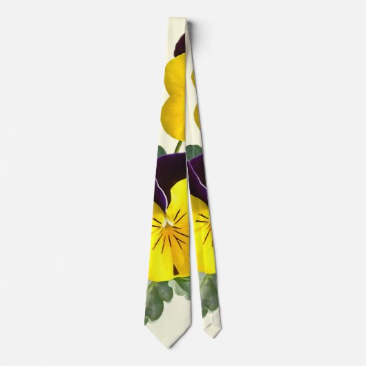Violas Sorbet Geel Opspringen Stropdas (Voorkant)