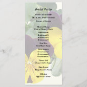 Violas Sorbet Gele Jump Up Programmakaart (Achterkant)