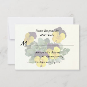 Violas Sorbet Gele Jump Up RSVP Kaartje