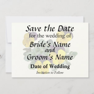 Violas Sorbet Gele Jump Up Save The Date