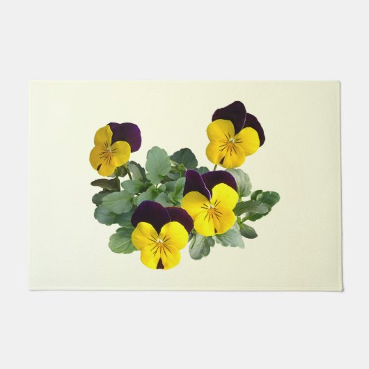 Violas Sorbet Gele Sprong Omhoog Deurmat (Voorkant)
