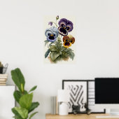 Violas Viooltjes Bloem Kunstprint Poster (Thuiskantoor)