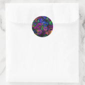 Violen [abstract 2] ronde sticker (Tas)