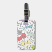 violen en muzieknoten bagagelabel (Voorkant verticaal)