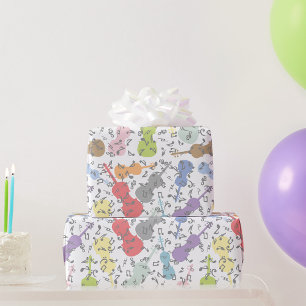 violen en muzieknoten cadeaupapier