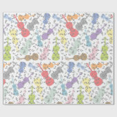 violen en muzieknoten cadeaupapier (Vlak)