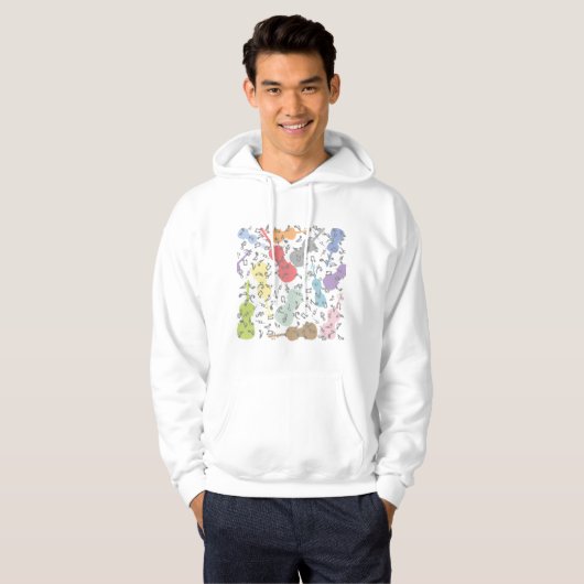 violen en muzieknoten hoodie (Voorkant volledig)