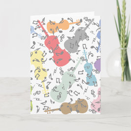 violen en muzieknoten kaart