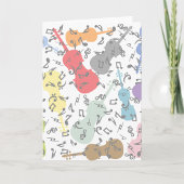 violen en muzieknoten kaart