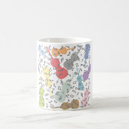 violen en muzieknoten koffiemok