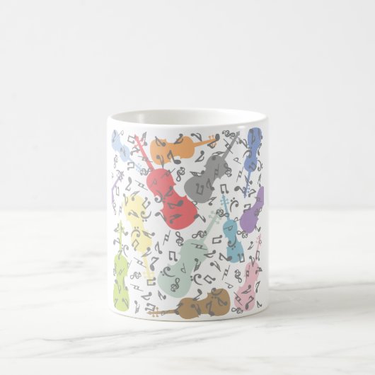 violen en muzieknoten koffiemok (Center)