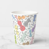 violen en muzieknoten papieren bekers (Voorkant)