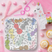 violen en muzieknoten papieren bordje (Feest)