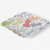 violen en muzieknoten papieren bordje (Gebogen)