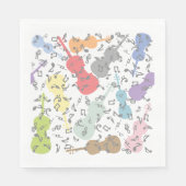 violen en muzieknoten servet (Voorkant)