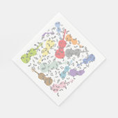 violen en muzieknoten servet (Hoek)