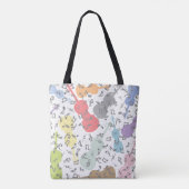 violen en muzieknoten tote bag (Achterkant)