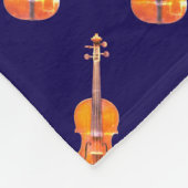 Violen Muziek Thema Patroon Marine Gepersonaliseer Fleece Deken (Hoek)