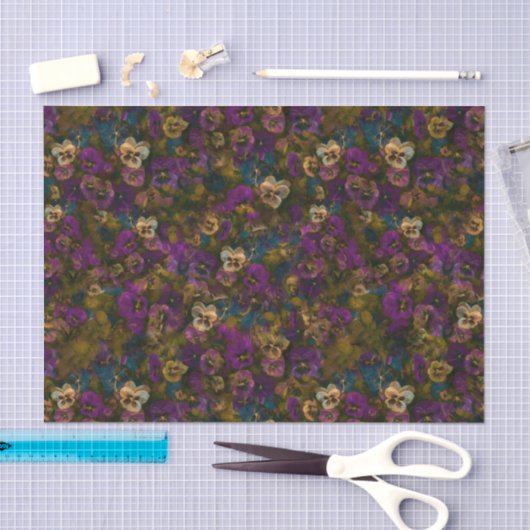 Violen op 3 tissuepapier (Craft)