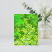 Violent Green Abstract Briefkaart (Staand voorkant)