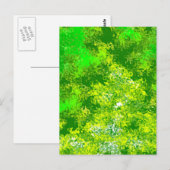 Violent Green Abstract Briefkaart (Voorkant / Achterkant)