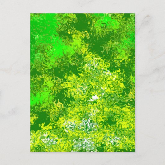 Violent Green Abstract Briefkaart (Voorkant)