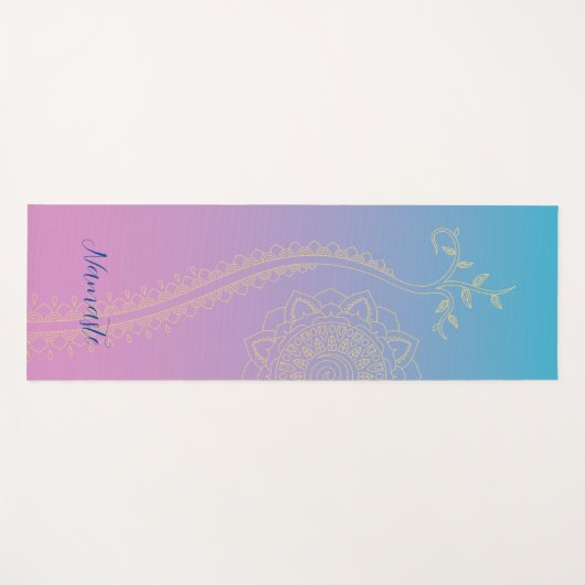 Violet aan Blue Mandala Yoga Mat (Voorkant (horizontaal))