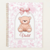 Violet | Aangepaste Roze Teddybeer Nursery Design Planner (Voorkant)