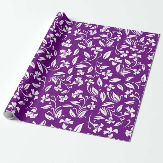 Violet Abstract patroonpapier Cadeaupapier (Uitgerold)