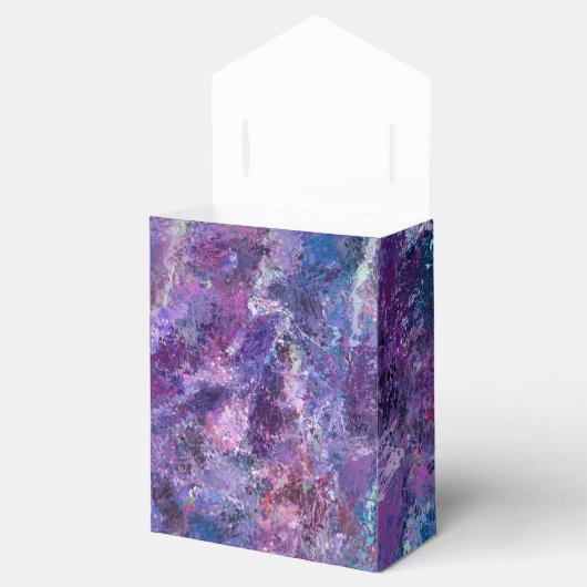 Violet abstractie bedankdoosjes (Geopend)
