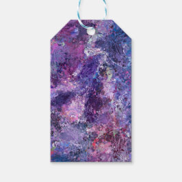 Violet abstractie cadeaulabel