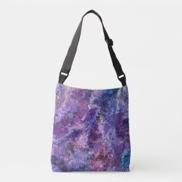 Violet abstractie crossbody tas
