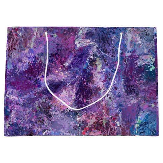 Violet abstractie groot cadeauzakje (Voorkant)