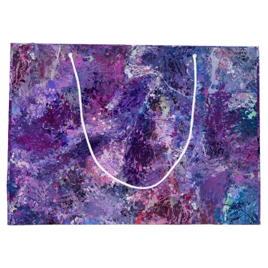 Violet abstractie groot cadeauzakje (Achterkant)