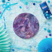 Violet abstractie papieren bordje (Feest)