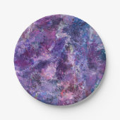 Violet abstractie papieren bordje (Voorkant)