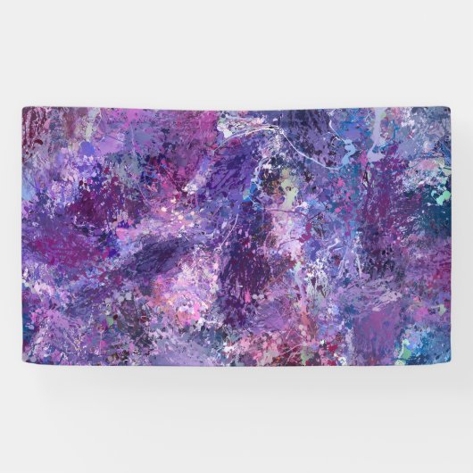 Violet abstractie spandoek (Horizontaal)
