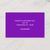 Violet Achtergrond & Goud en Glitter Beauty Style Visitekaartje (Achterkant)