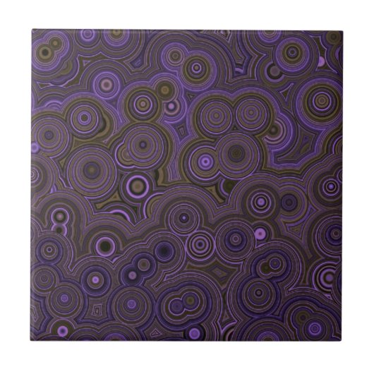 Violet Agate Flow – Elegante Abstracte Patroon Tegeltje (Voorkant)