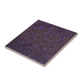 Violet Agate Flow – Elegante Abstracte Patroon Tegeltje (Zijkant)