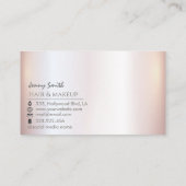 Violet agate geode-chic metallic zacht roze nagel visitekaartje (Achterkant)