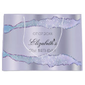 Violet agate name elegant verjaardagsfeestje groot cadeauzakje (Voorkant)