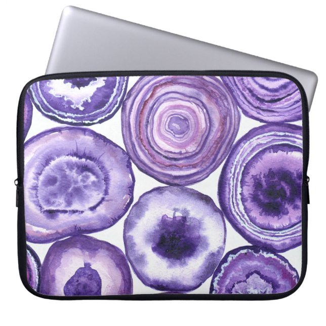 Violet-agatpatroon Laptop Sleeve (Voorkant)