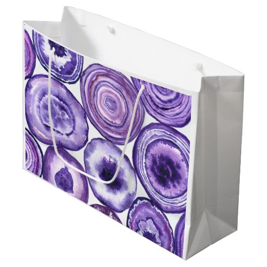 Violet-agatpatroon Large Cadeautasje (Voorkant Gekanteld)