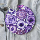 Violet-agatpatroon Ronde Button 6,0 Cm (In situ)